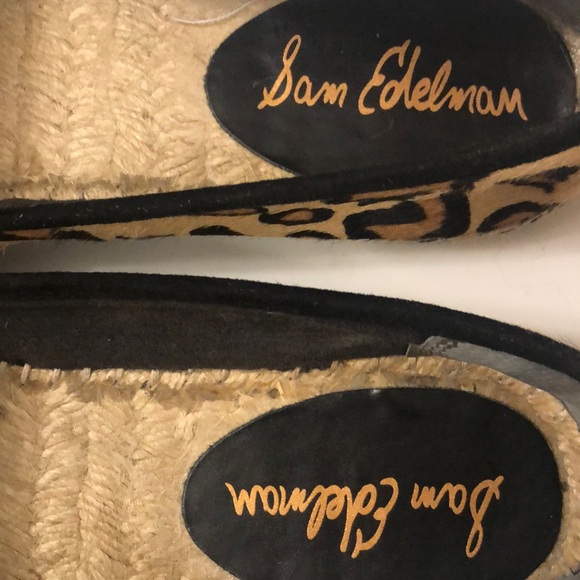 Sam Edelman 9.5M (41 EU) Flat Espadrille Leopard printed Calf hair Excellent - Picture 10 of 11